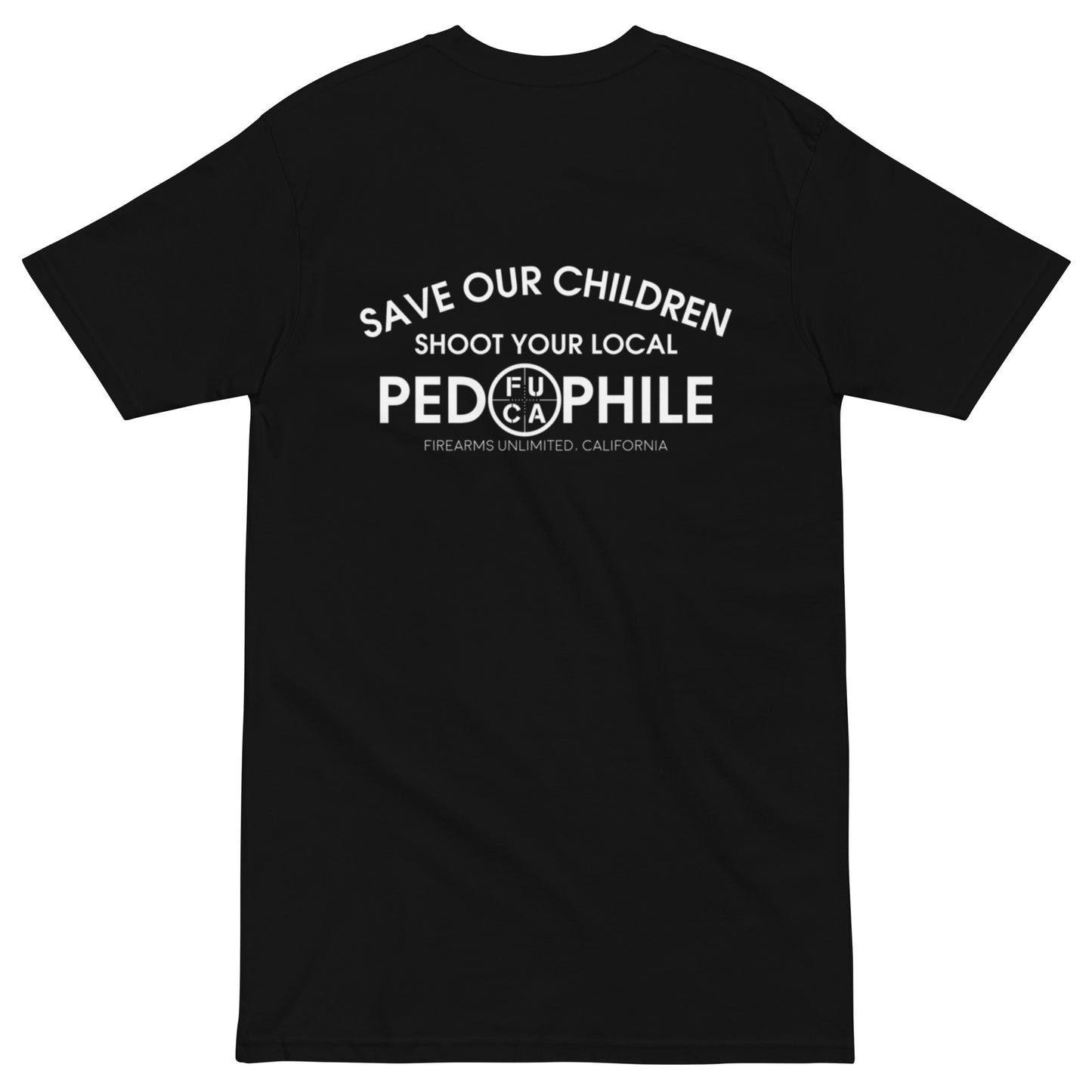 Men’s Shoot Your Local Ped0 heavyweight tee