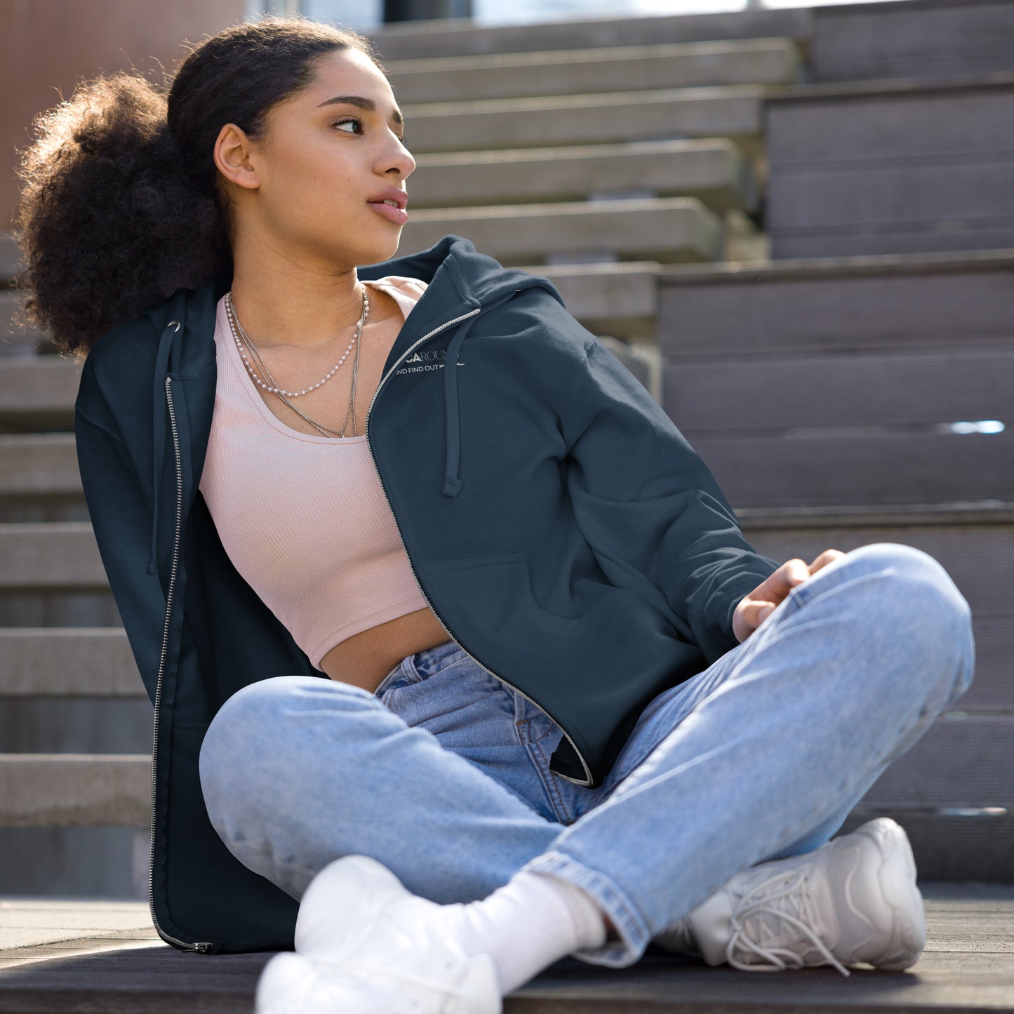 FUCAround Unisex fleece zip up hoodie