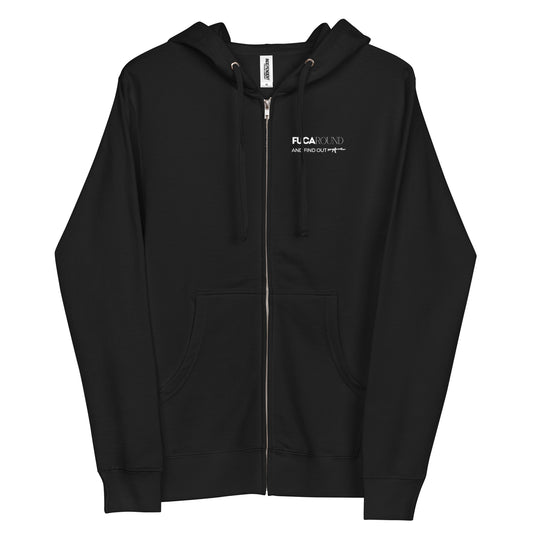 FUCAround Unisex fleece zip up hoodie